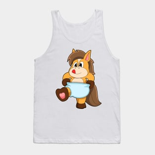 Horse as Baby with Diaper Tank Top